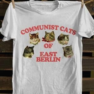 Communist Cats Funny Political Satire Graphic T Shirt